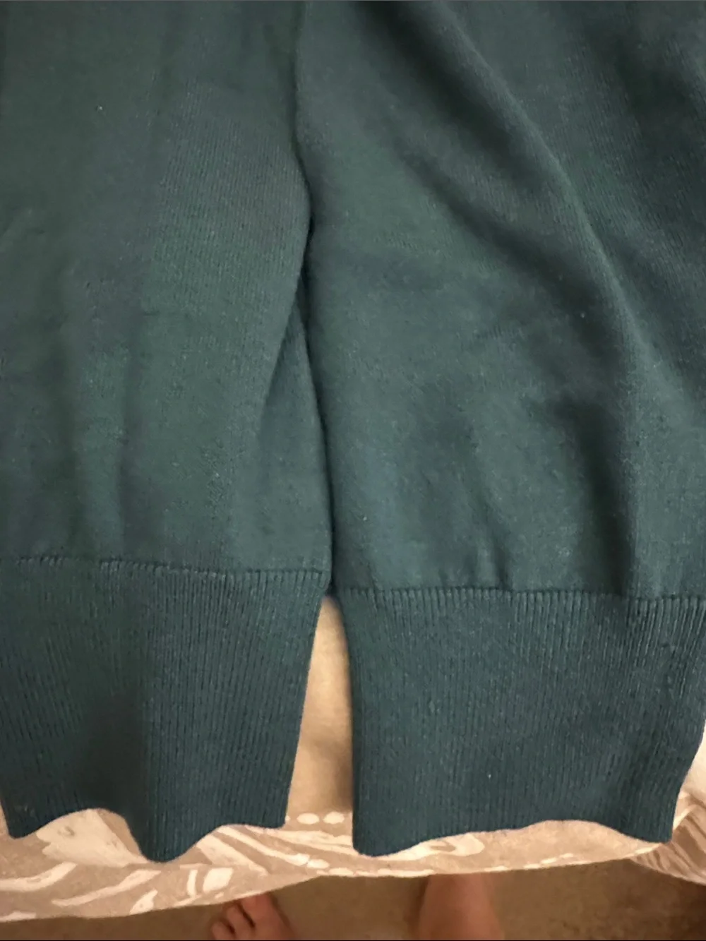 Banana Republic Teal V-Neck Knit Top